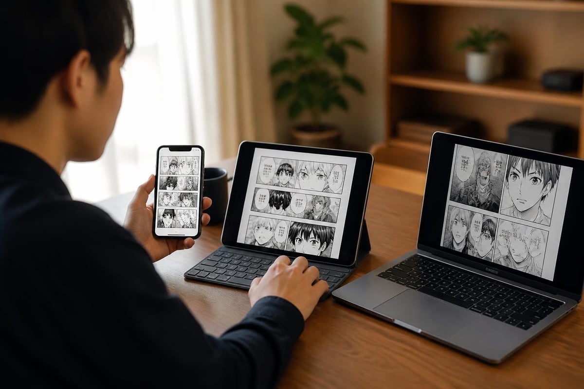 Multi-device manga reading