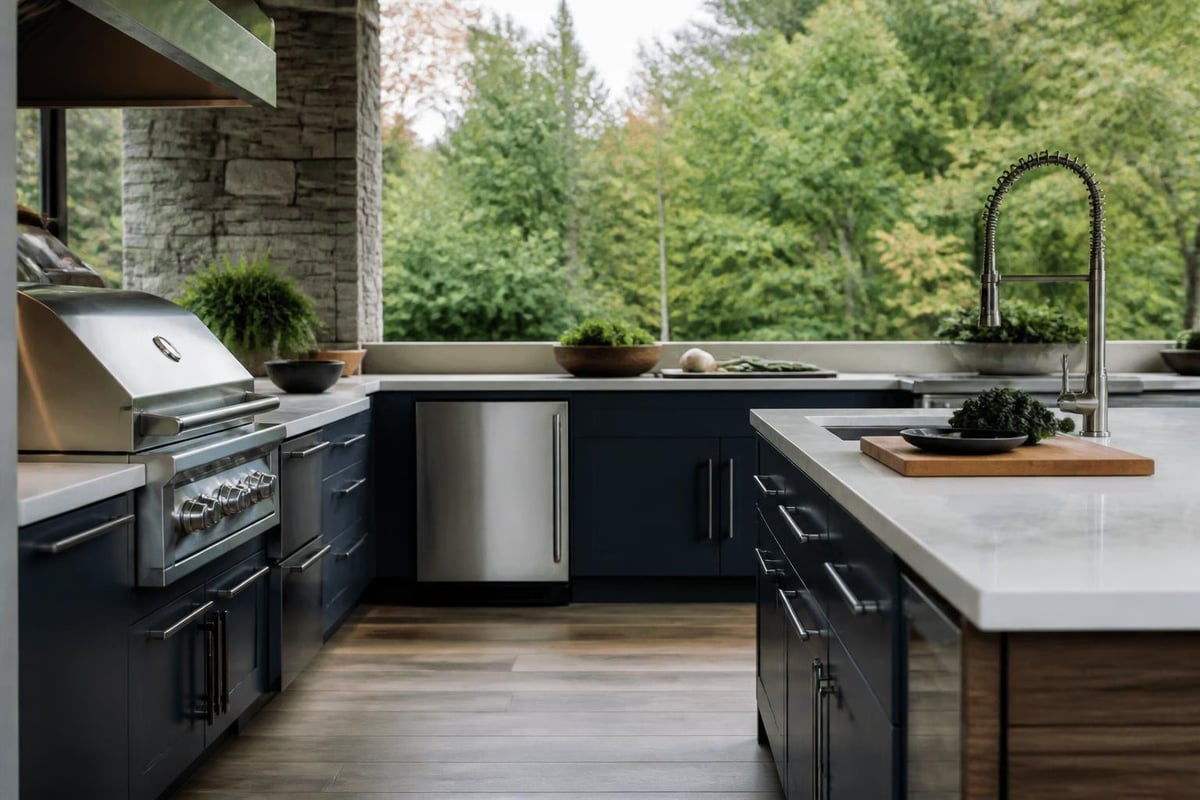 Outdoor kitchen zones
