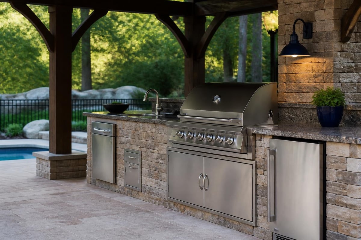 Outdoor kitchen investment phases