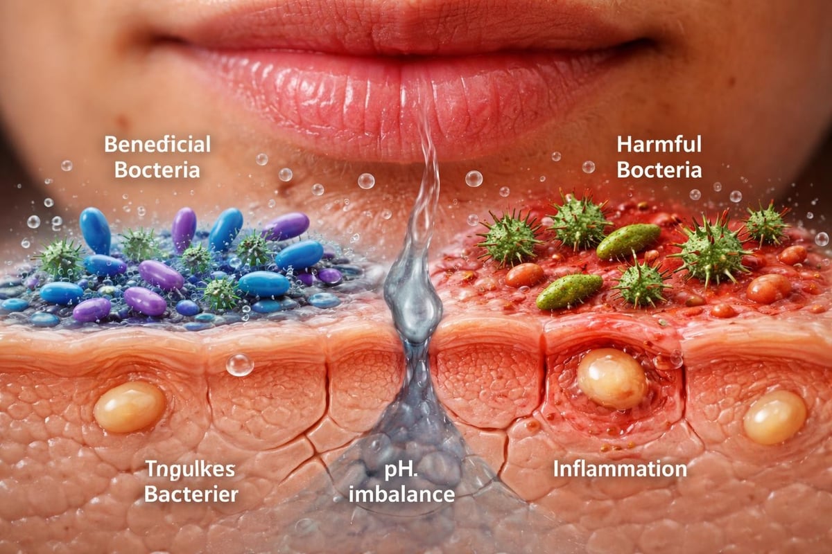 Skin microbiome disruption