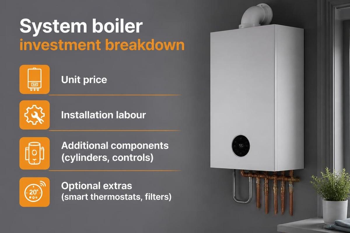 System boiler cost breakdown