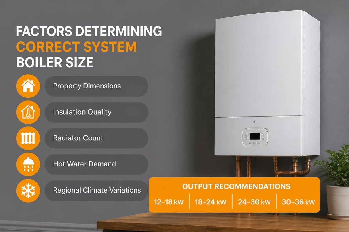 System boiler sizing factors