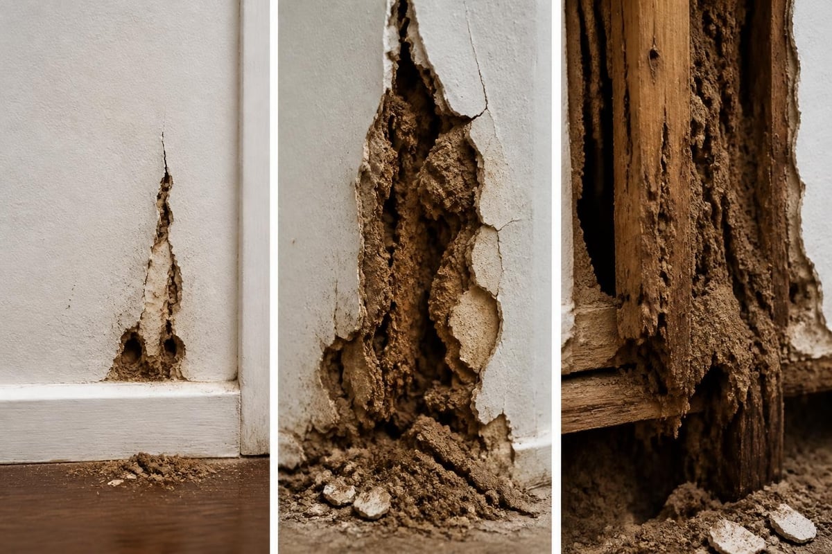 Termite damage progression