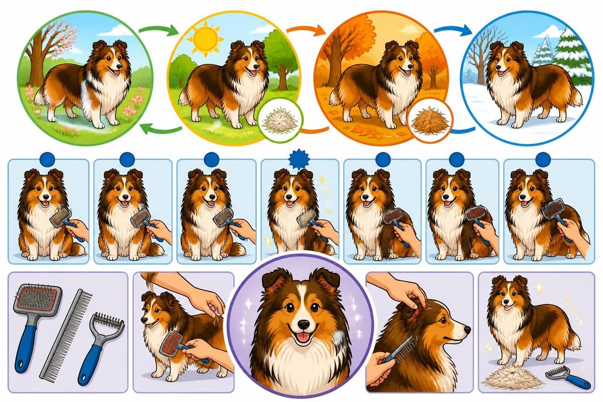 Sheltie grooming routine