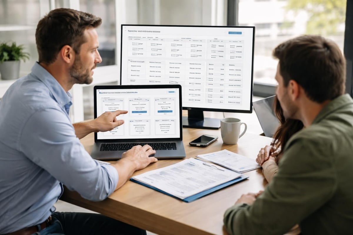 Independent insurance broker comparison process