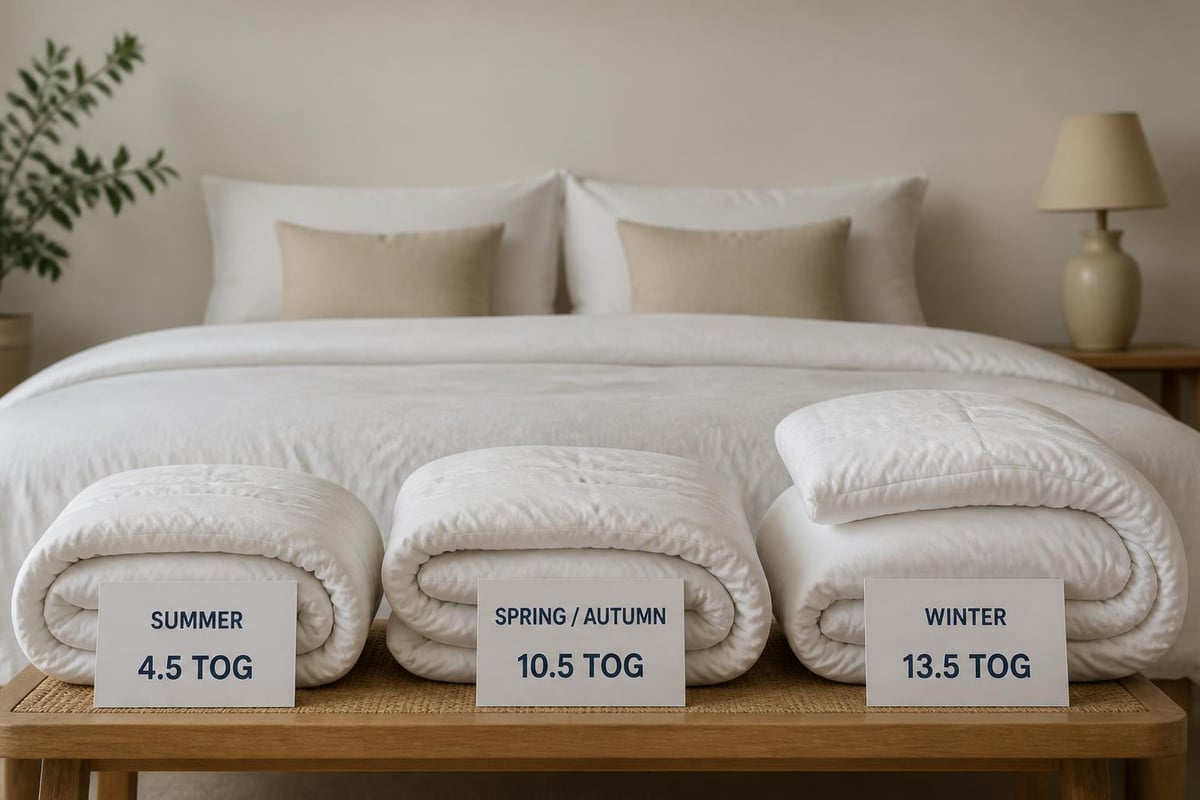 Duvet tog ratings and blanket weights comparison