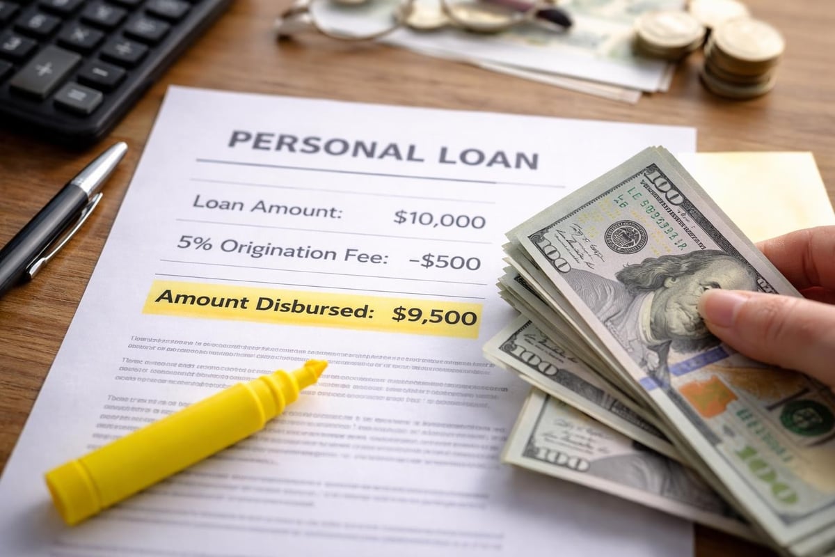 Origination fee calculation example