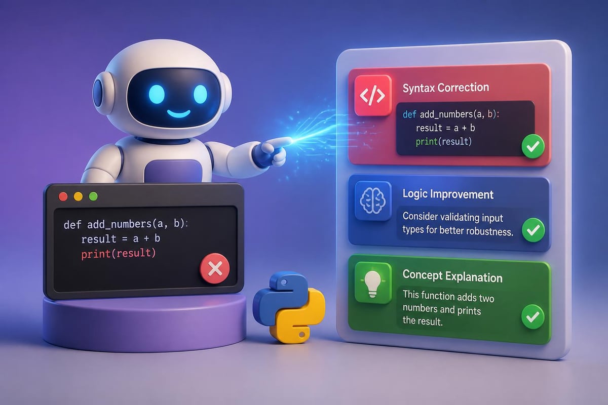 Interactive Python learning with AI