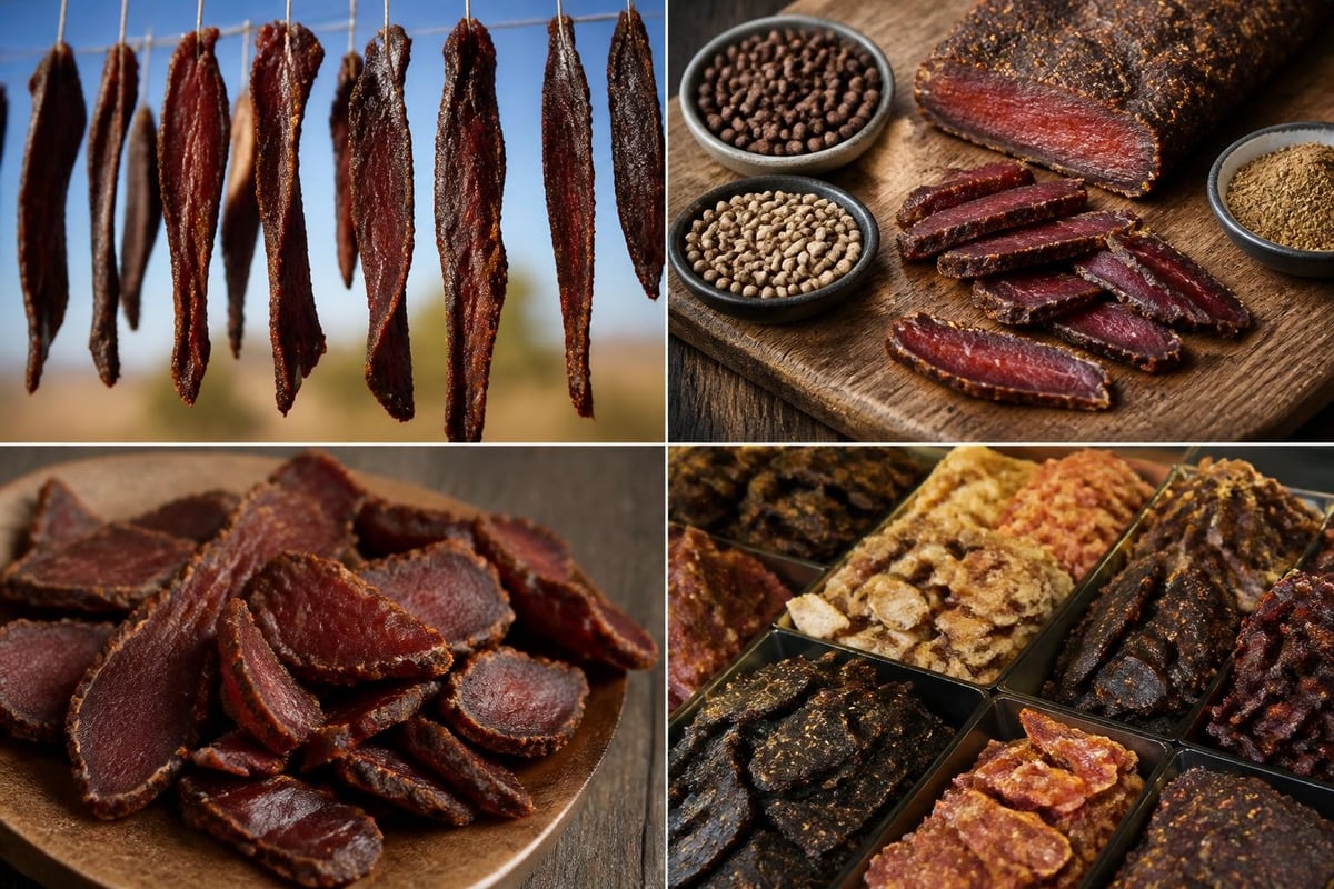 Biltong varieties and preparation
