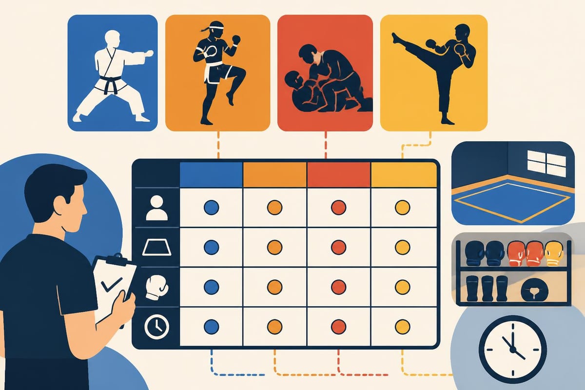 Resource allocation across martial arts disciplines
