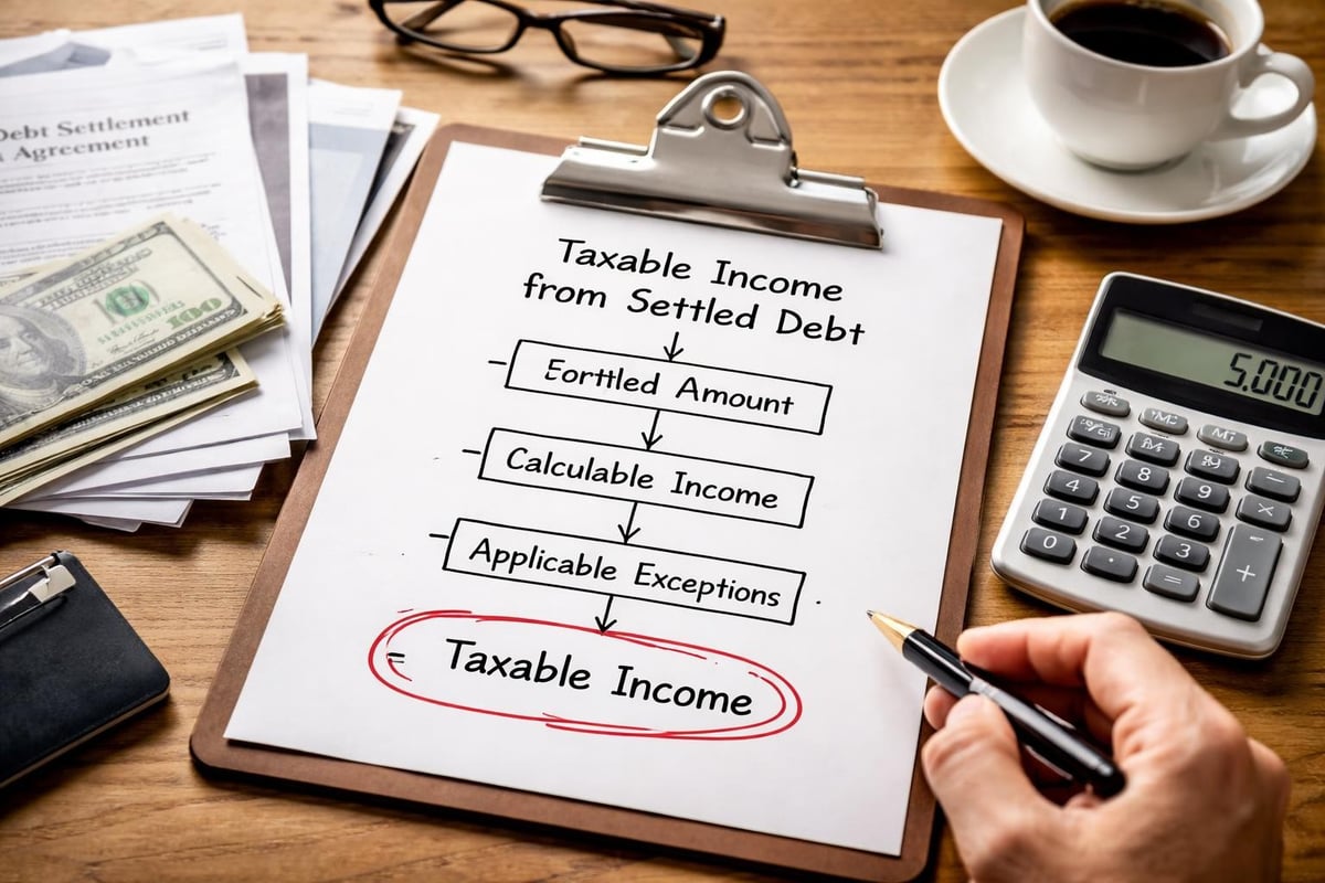 Debt settlement tax calculation