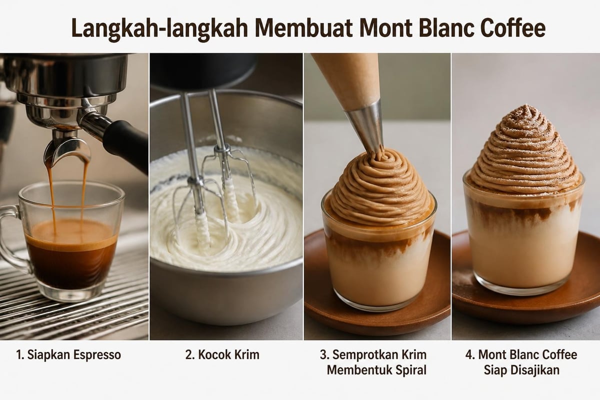Mont blanc coffee assembly technique
