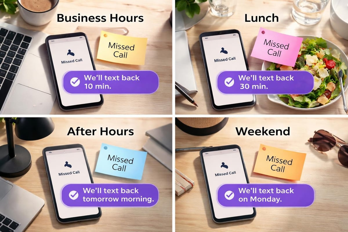 Response time expectations for missed calls