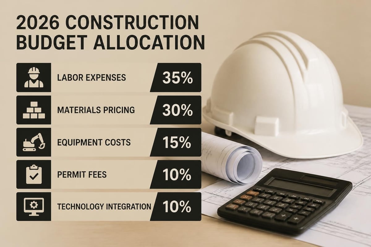 Construction cost components breakdown