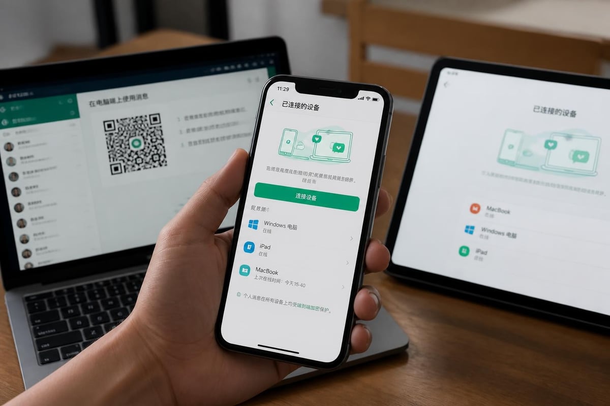 WhatsApp multi-device encryption key management