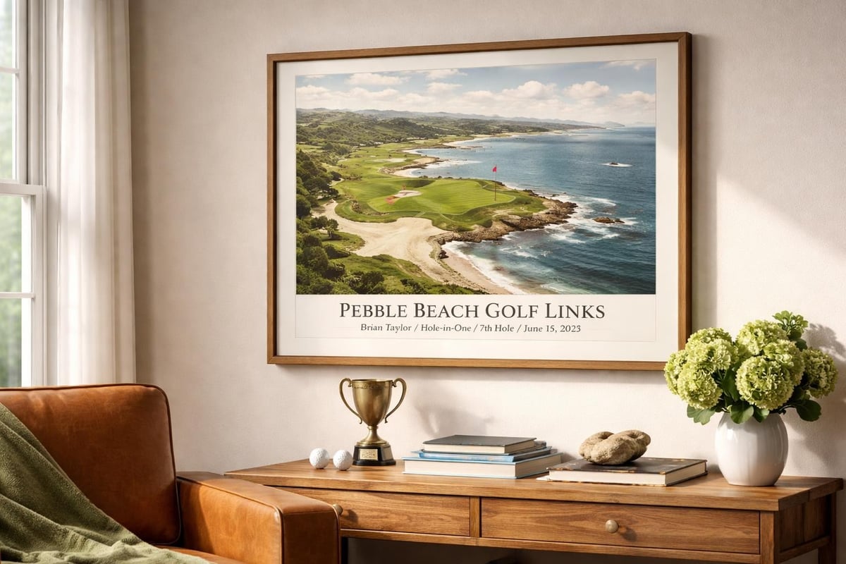 Golf course wall art personalization