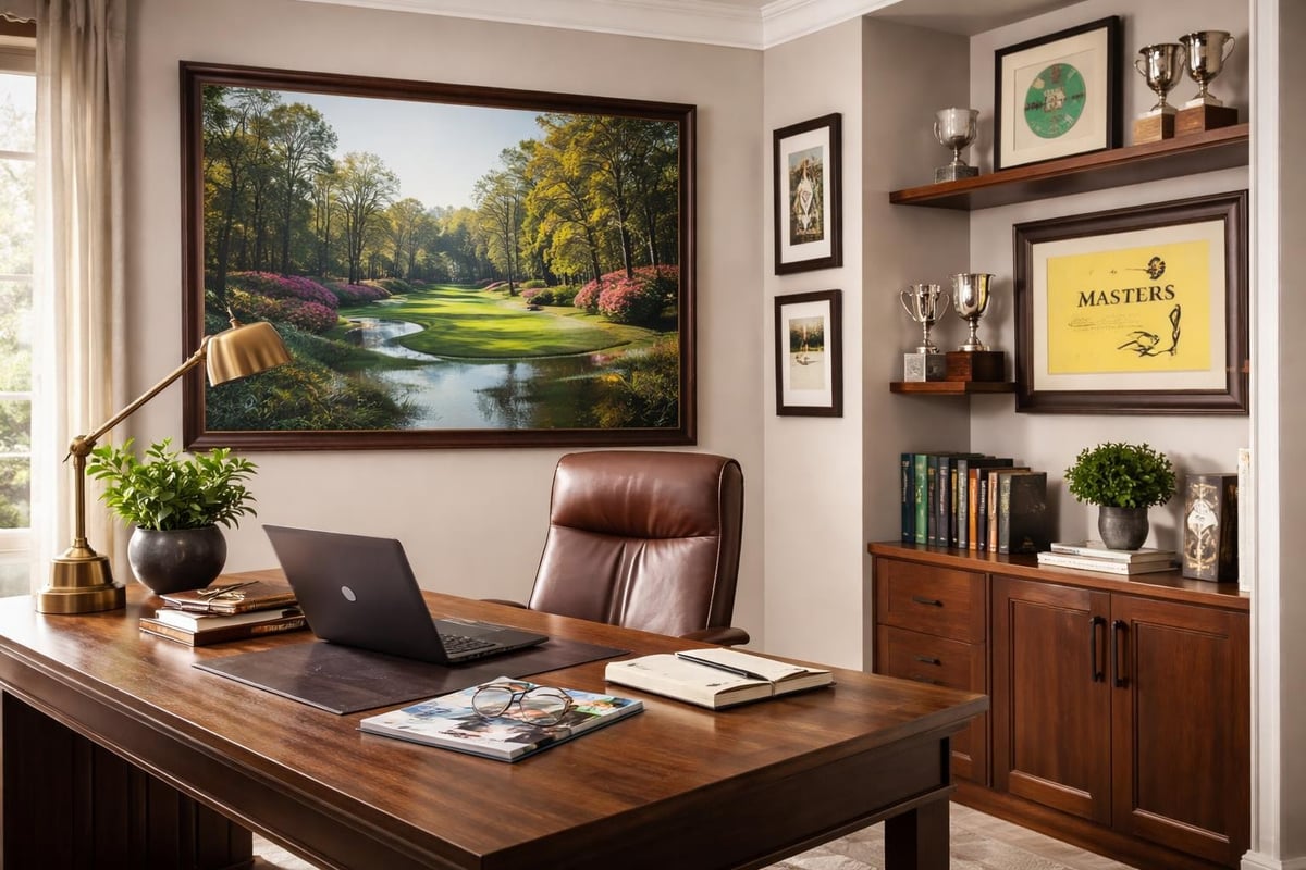 Golf-themed home office design