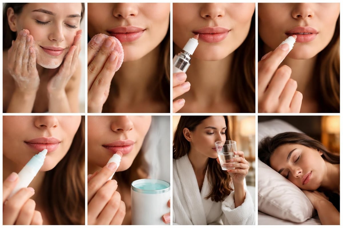 Nighttime lip care routine