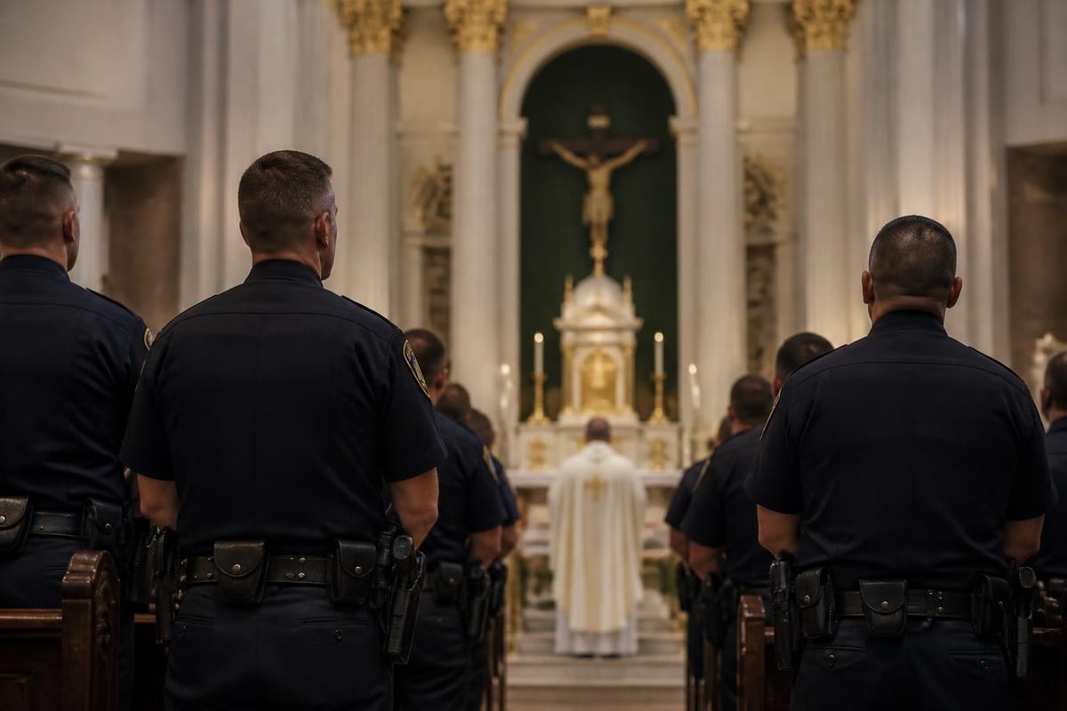 Police observance of St. Michael's feast day