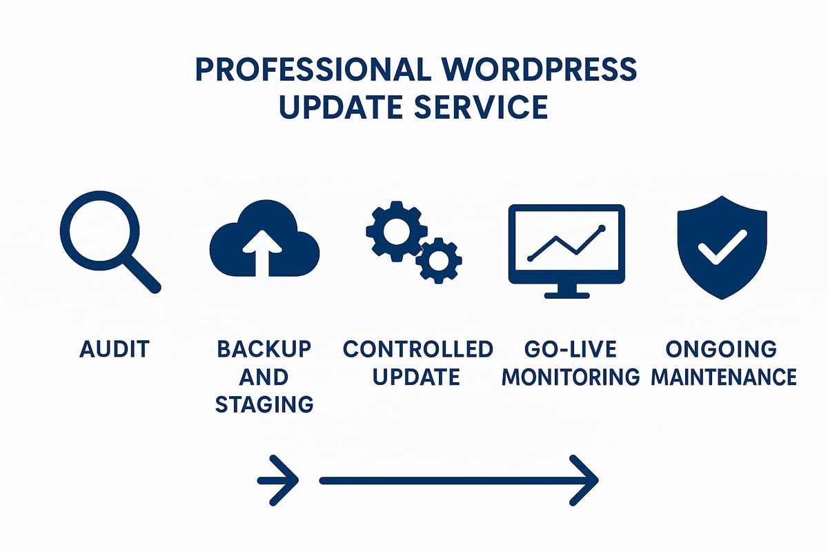 Step-by-step guide: how a professional WordPress update service works