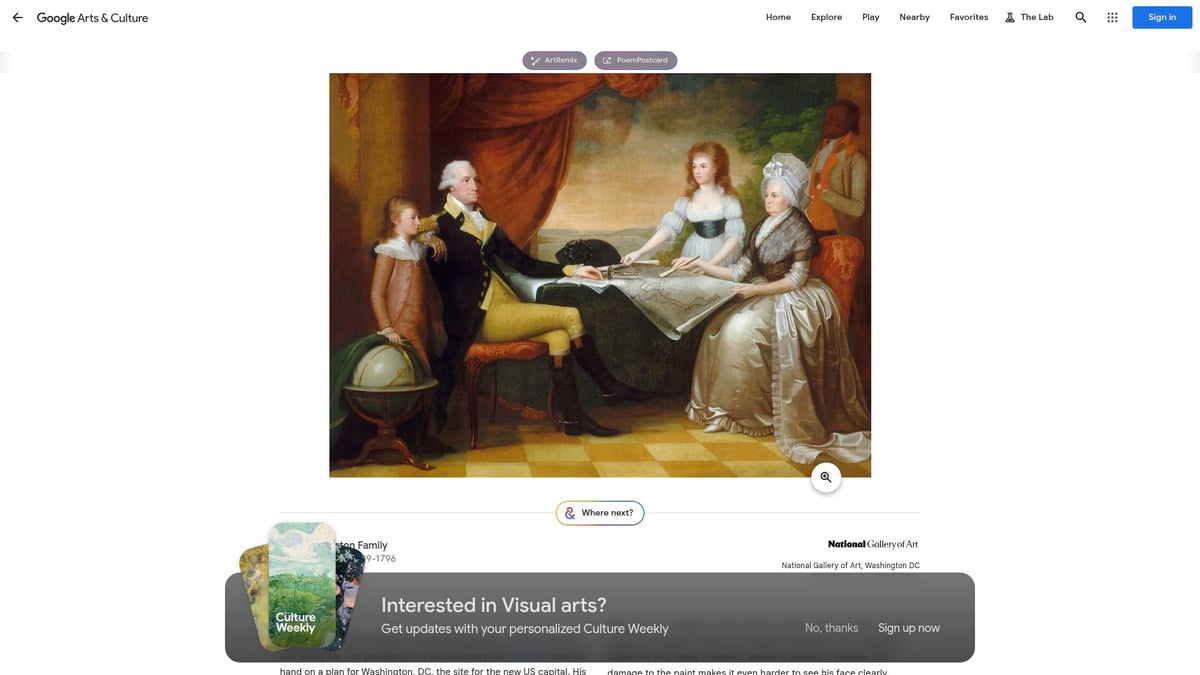 7 Inspiring Family Paintings to Cherish in 2026 - The Washington Family by Edward Savage (1789–1796)