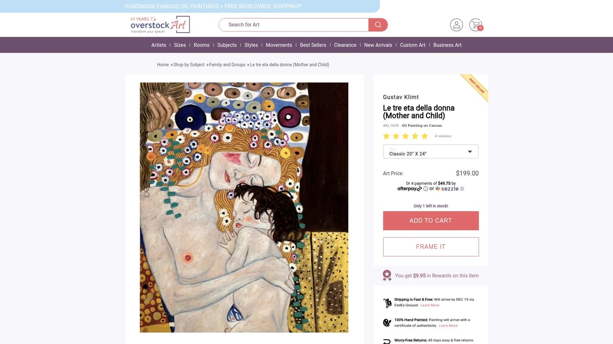 7 Inspiring Family Paintings to Cherish in 2026 - Le tre età della donna (Mother and Child) by Gustav Klimt (1905)