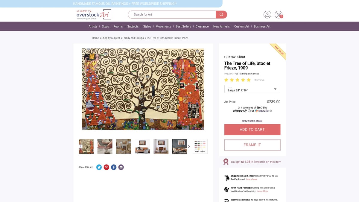 7 Inspiring Family Paintings to Cherish in 2026 - The Tree of Life, Stoclet Frieze by Gustav Klimt (1909)