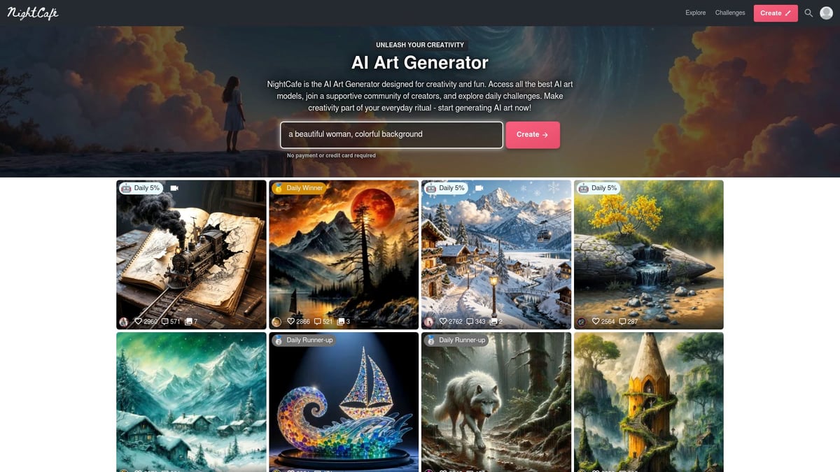 7 Nejlepších Ai Pro Grafiku, Které Musíte Zkusit V 2025 - NightCafe Creator