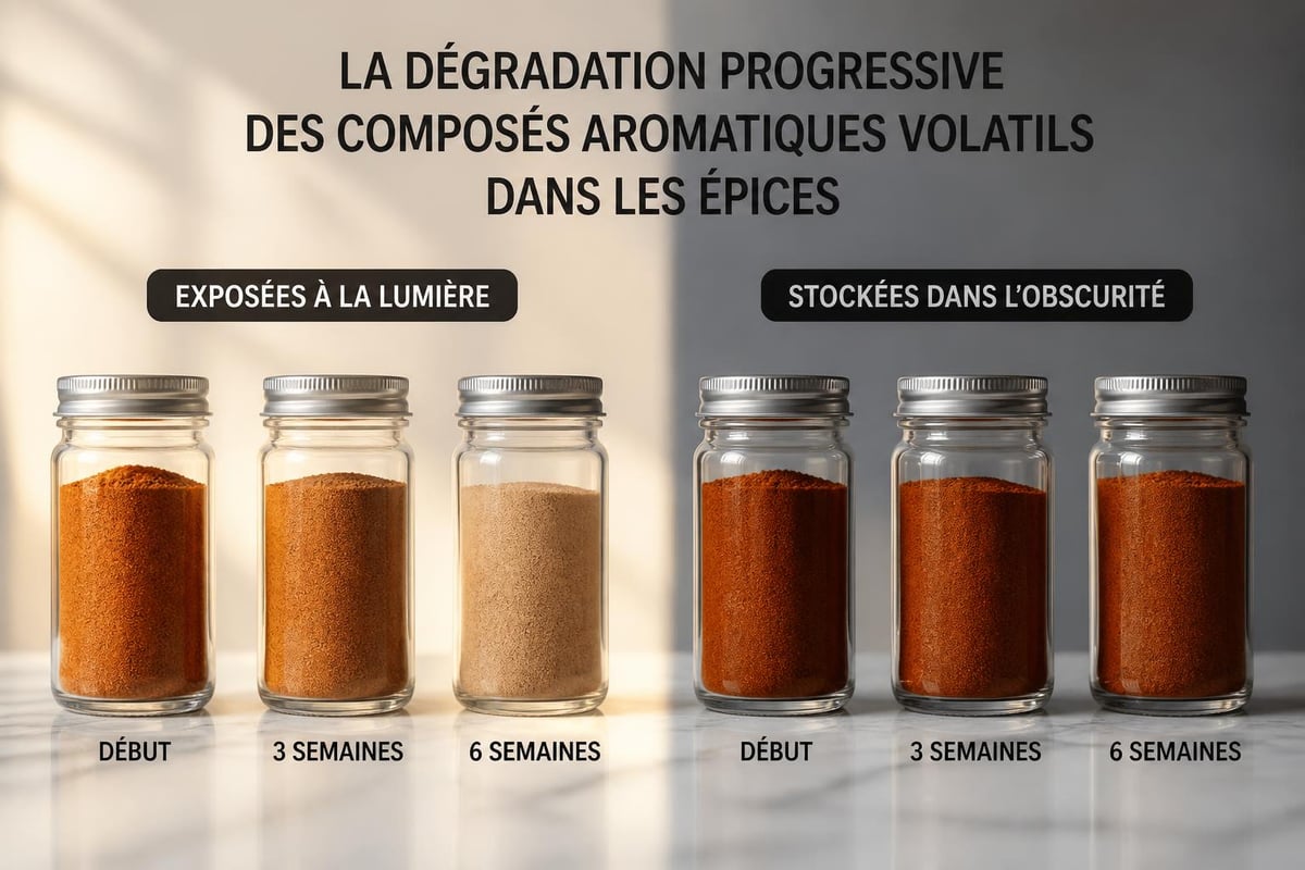 Impact de la lumière sur les épices