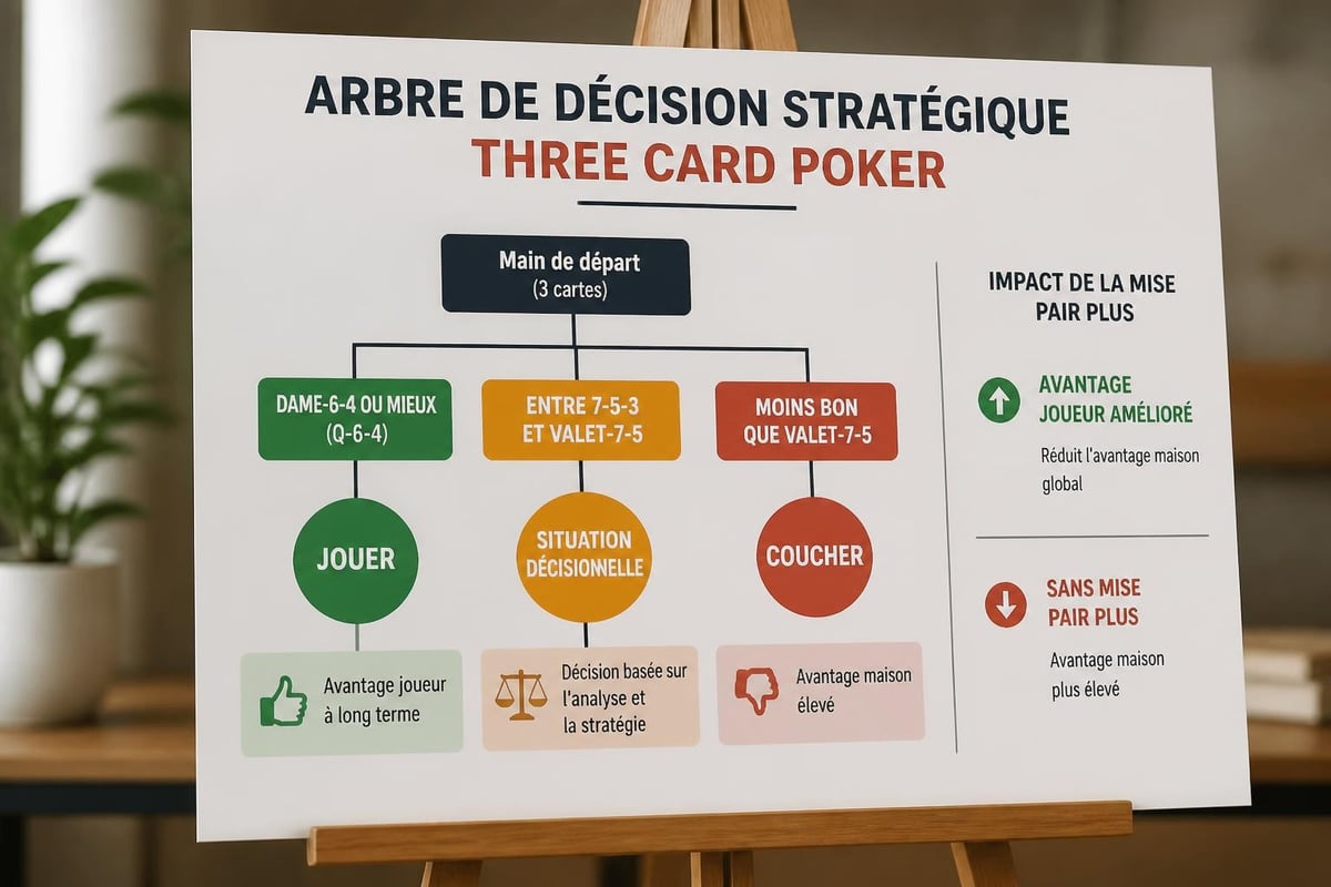 Three Card Poker strategy decision tree