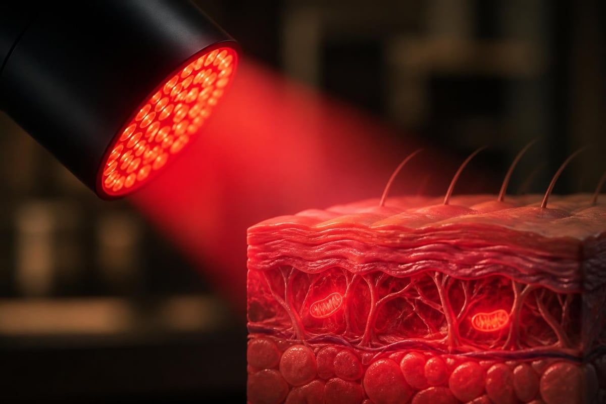 Red light wavelengths and cellular interaction