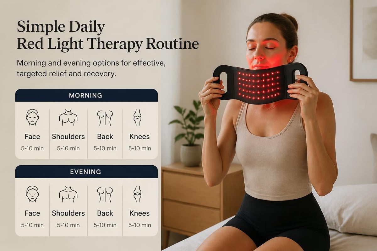 Daily red light therapy routine
