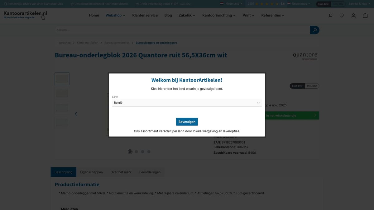 11 Must-Have Kantoor Accessoires Voor Een Productief 2025 - Bureau-onderlegblok 2026 Quantore – Notitieruimte & Kalender