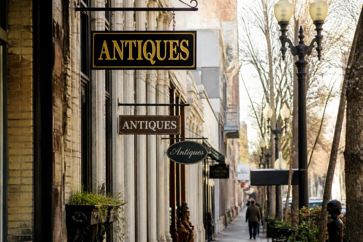 Portland antiques district layout