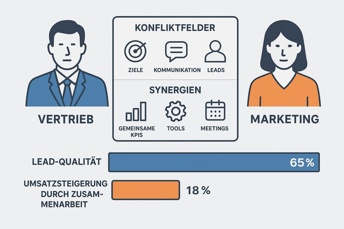 Konflikte und Synergien: Wo Vertrieb und Marketing aufeinanderprallen – und wie Zusammenarbeit gelingt