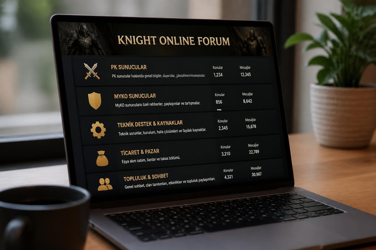 Knight Online forum kategori yapısı