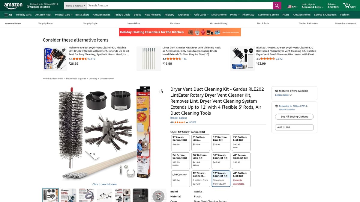 Top 7 Best Dryer Vent Cleaning Solutions for 2026 - Gardus LintEater Rotary Dryer Vent Cleaning System