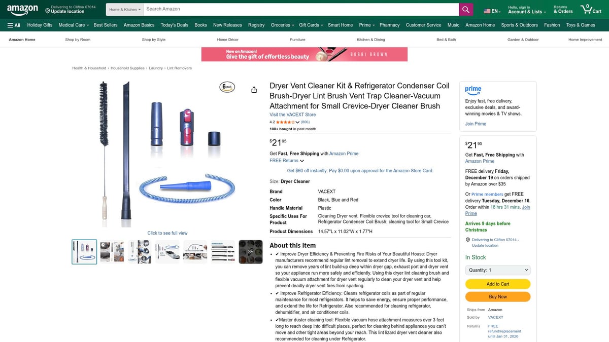 Top 7 Best Dryer Vent Cleaning Solutions for 2026 - Vacext Dryer Vent Cleaner Kit & Condenser Coil Brush