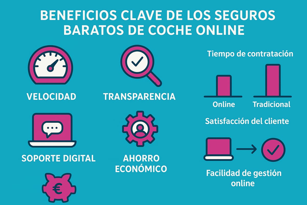 7 Estrategias Clave de Seguros Baratos de Coche Online en 2026 3 Beneficios de los Seguros de Coche Online Frente a los Tradicionales