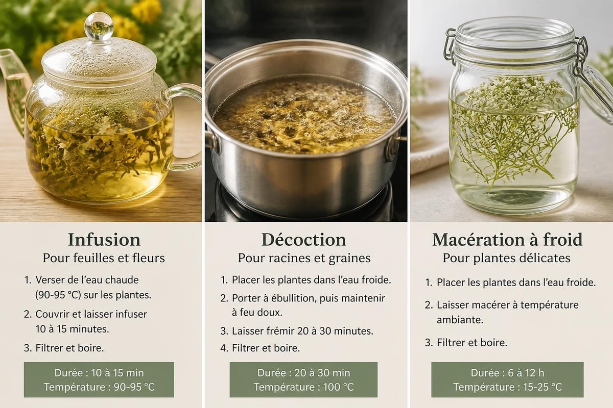 Méthodes de préparation des plantes médicinales