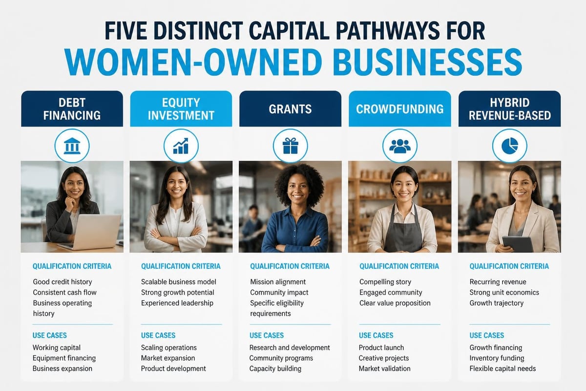 Diverse financing sources for growth
