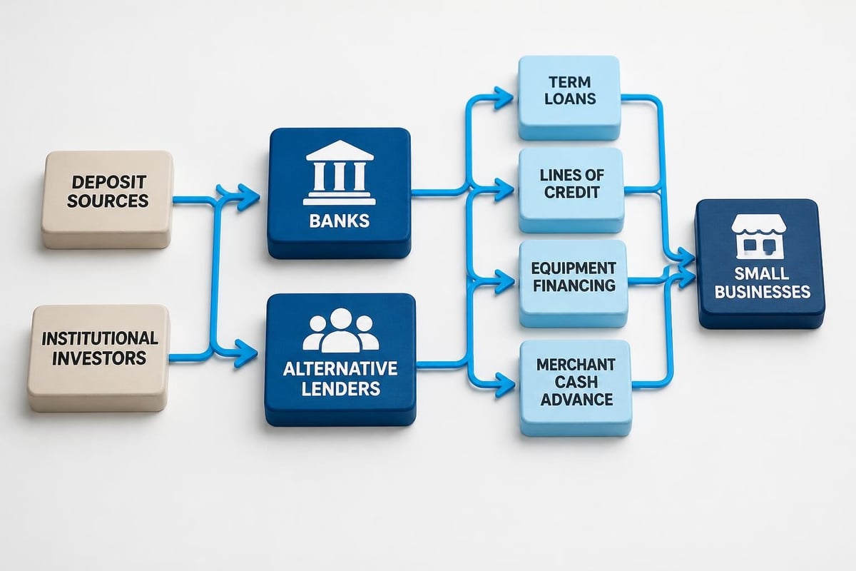 Loans funding capital flow diagram