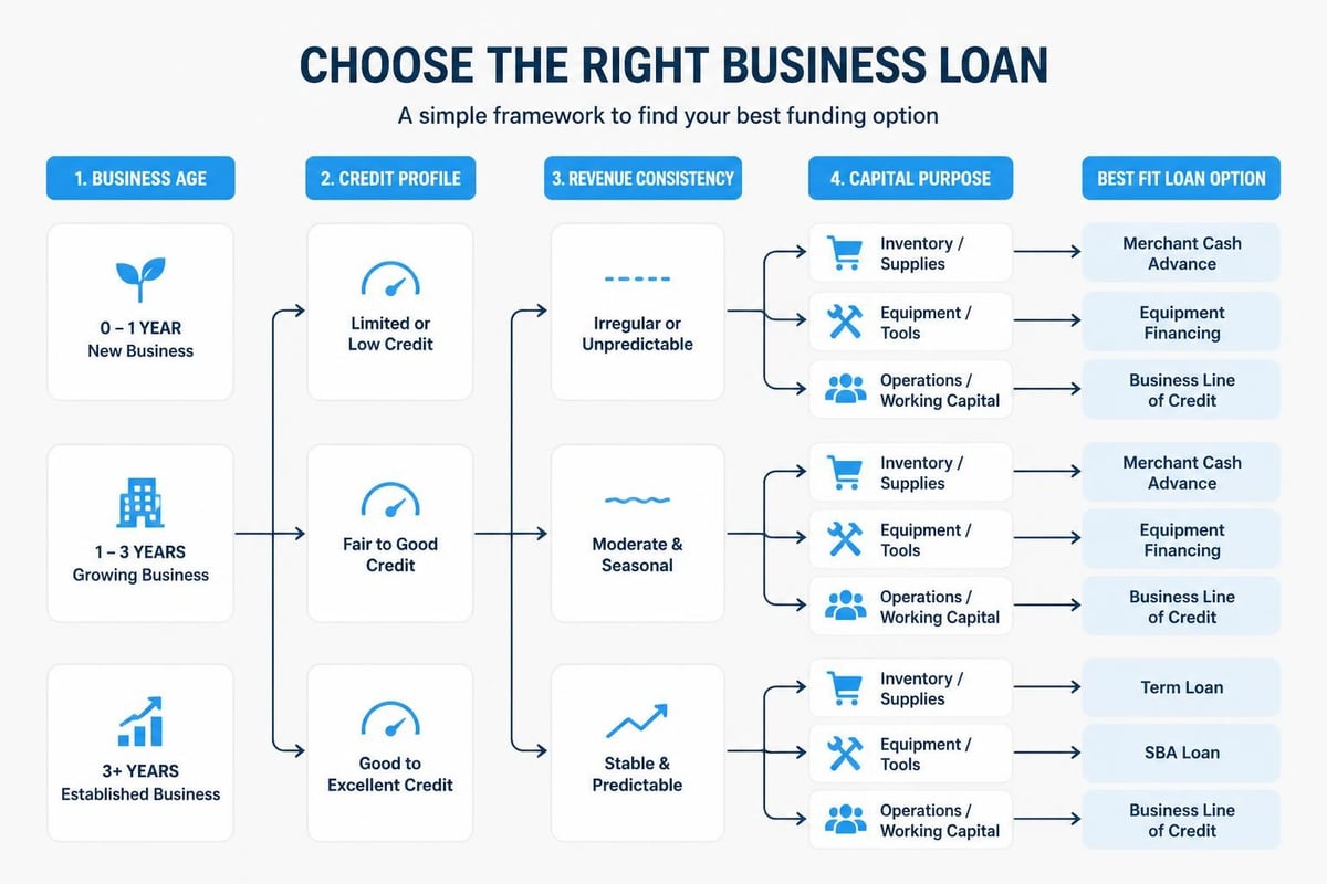 Business funding decision tree