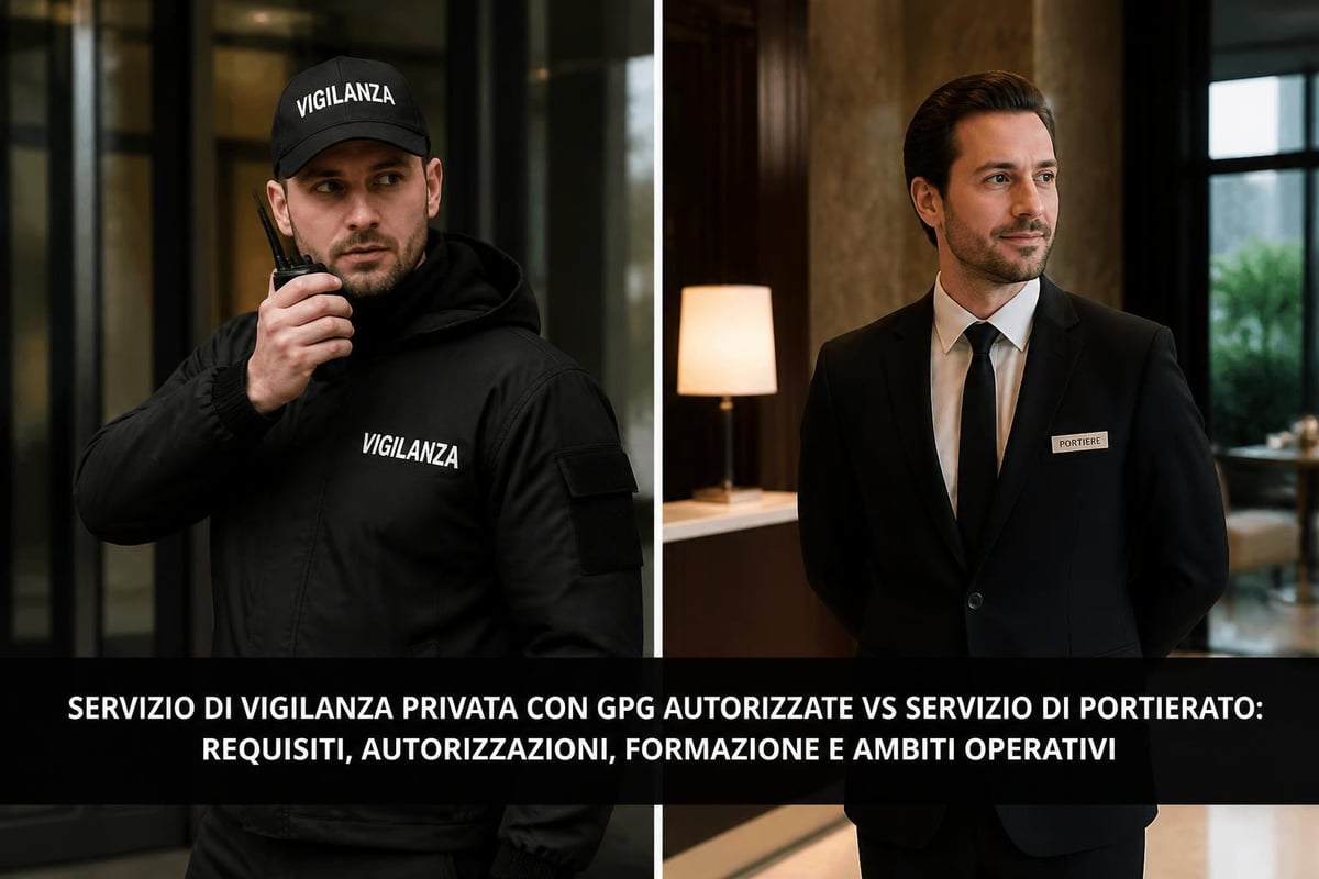 Differenze operative tra vigilanza privata professionale e portierato