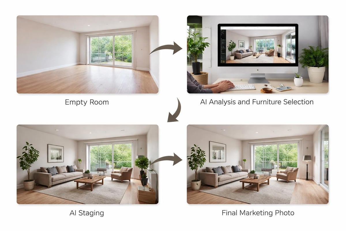 AI virtual staging technology workflow