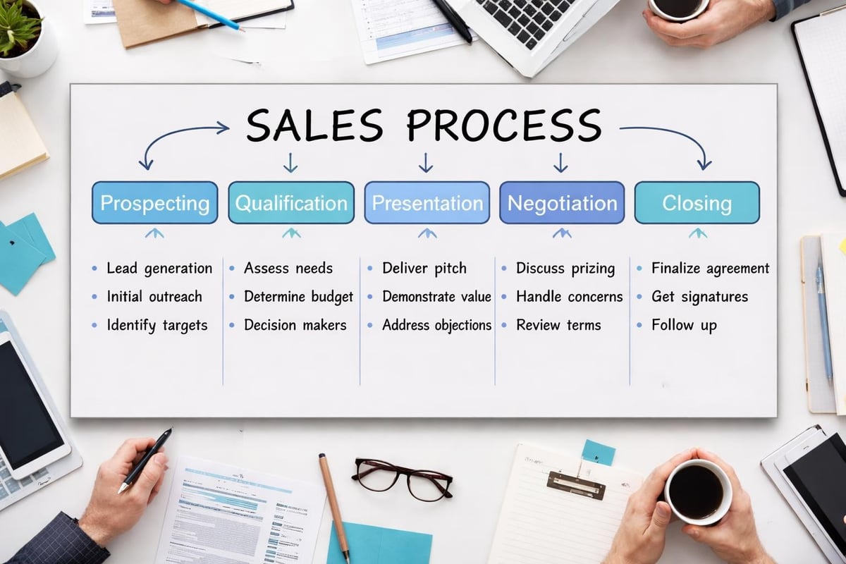 Sales process stages framework