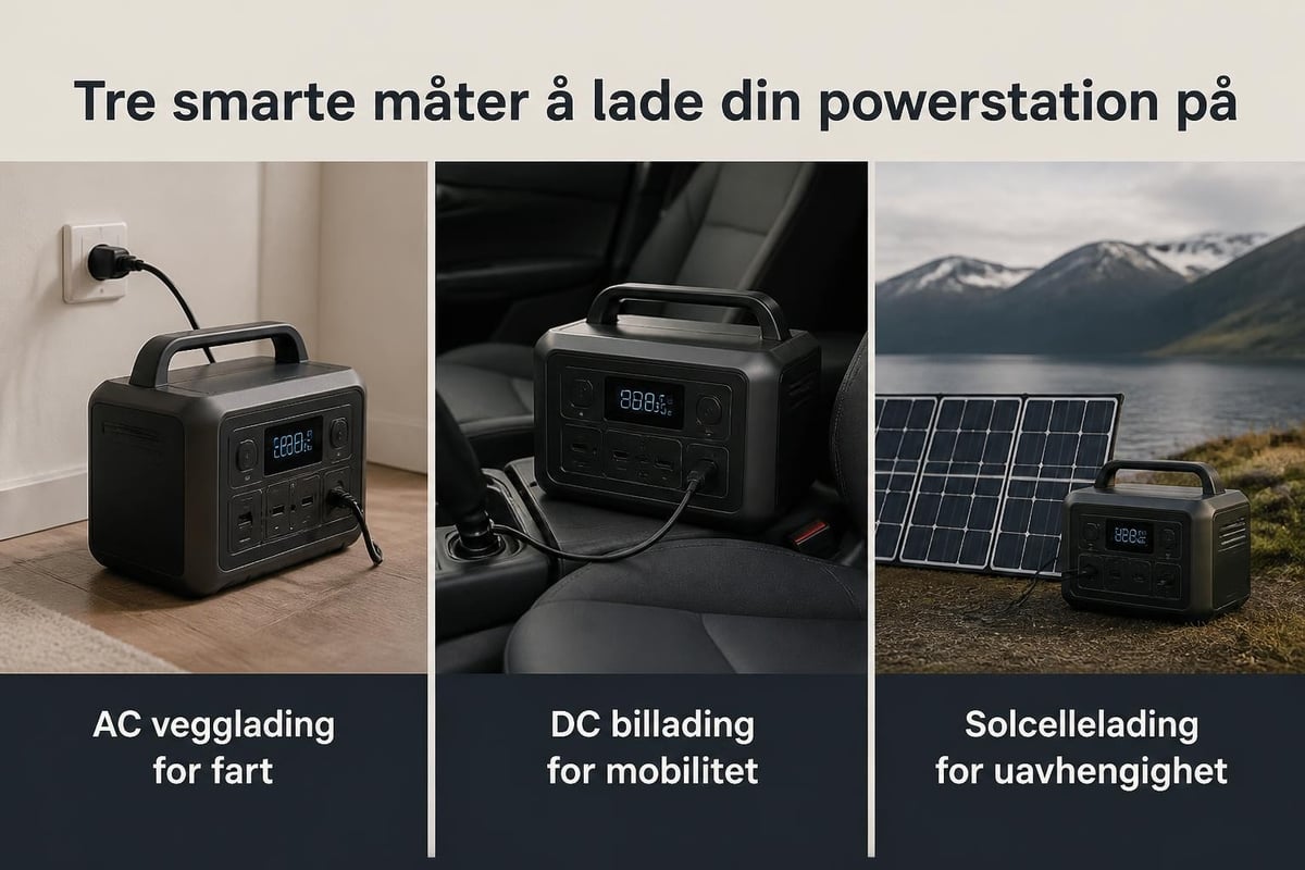 Lademetoder for strømstasjoner