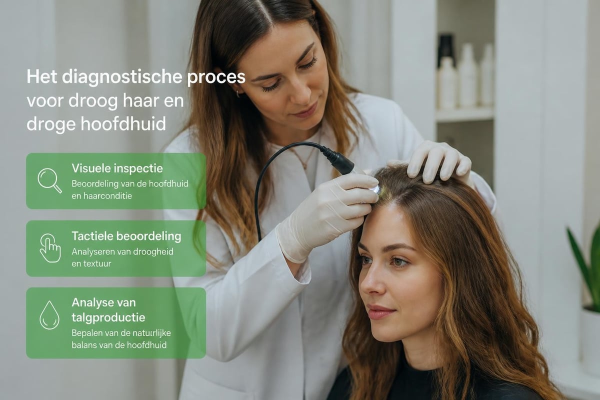 Hoofdhuiddiagnose voor droog haar
