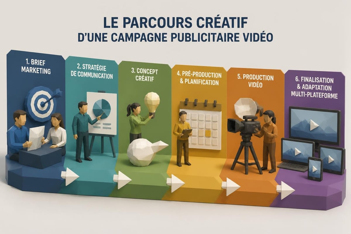 Processus de création publicitaire vidéo