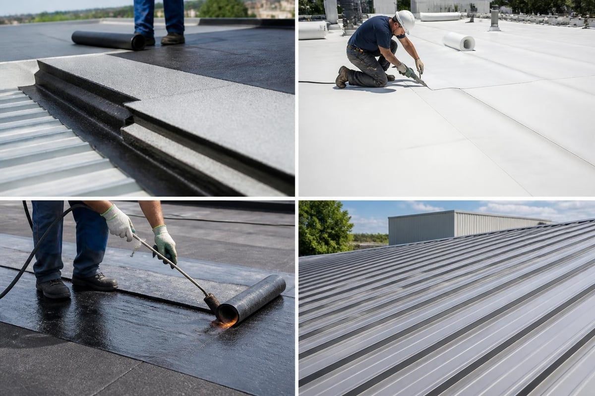 Commercial roofing system types and applications